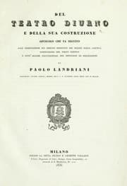 Tapa de Del Teatro Diurno e delle sua costruzione