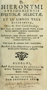 Tapa de Hieronymi Stridoniensis Epistolae selectae et in libros tres distributae