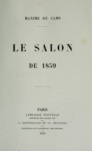 Tapa de Le Salon de 1859