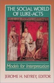 Tapa de The social world of Luke-Acts