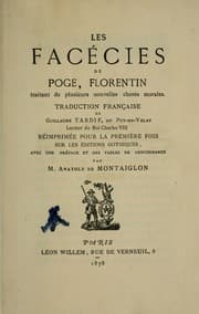 Tapa de Les facécies de Poge, Florentin