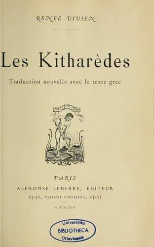 Tapa de Les Kitharèdes