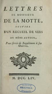Tapa de Lettres de monsieur de La Motte