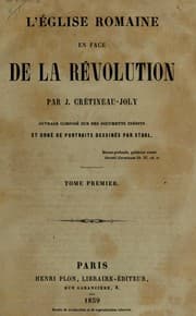 Tapa de L'église romaine en face de la révolution