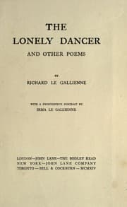 Tapa de The lonely dancer, and other poems