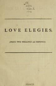 Tapa de Love elegies ...