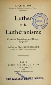 Tapa de Luther et le Luthéranisme
