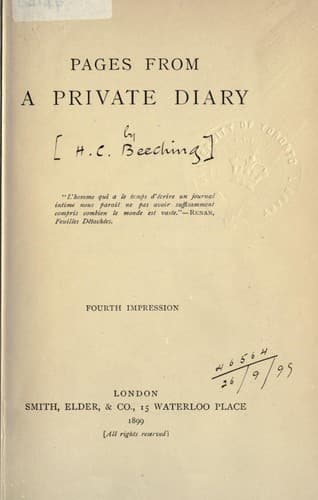 Tapa de Pages from a private diary