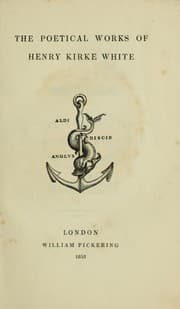 Tapa de The poetical works of Henry Kirke White