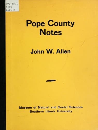 Tapa de Pope County notes