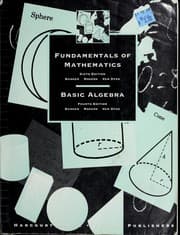 Tapa de Fundamentals of mathematics