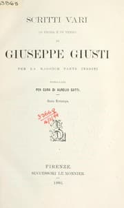 Tapa de Scritti vari in prosa e in verso