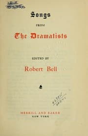 Tapa de Songs from the dramatists