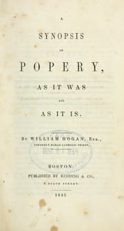Tapa de A synopsis of popery, as it was and as it is