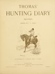 Tapa de Thomas' hunting diary, 1900-1901