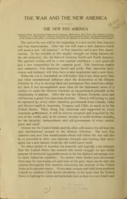 Tapa de The war and the New America