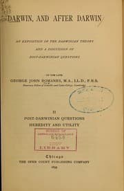Tapa de Darwin and after Darwin