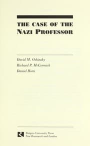 Tapa de The case of the Nazi professor