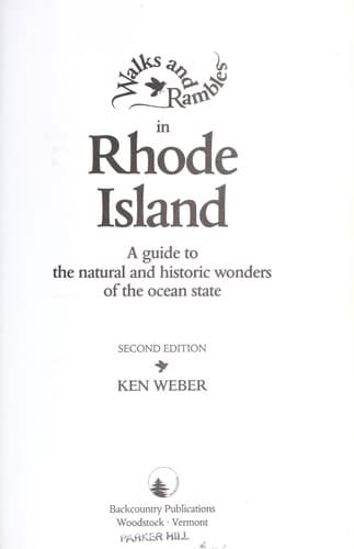 Tapa de Walks and rambles in Rhode Island