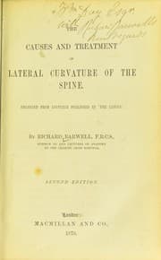 Tapa de The causes and treatment of lateral curvature of the spine