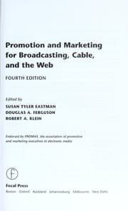 Tapa de Promotion and marketing for broadcasting, cable, and the web