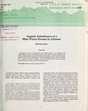 Tapa de Aquatic inhabitants of a mine waste stream in Arizona