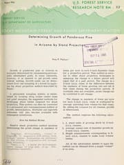 Tapa de Determining growth of ponderosa pine in Arizona by stand projection