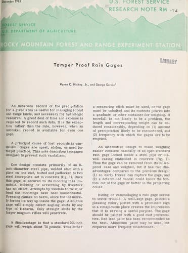 Tapa de Tamper proof rain gages