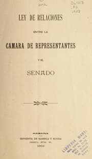 Tapa de Ley de relaciones entre la Cámara de Representantes y el Senado