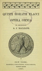 Tapa de Q. Horatii Flacci Opera omnia