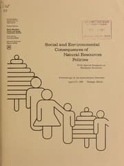 Tapa de Social and environmental consequences of natural resources policies, with special emphasis on biosphere reserves