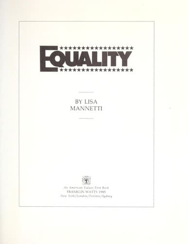Tapa de Equality