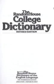 Tapa de The Random House College Dictionary - Revised, Unabridged, Indexed