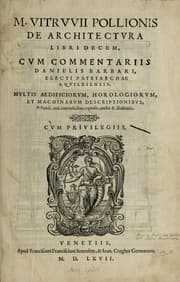 Tapa de M. Vitruuii Pollionis de architectura libri decem