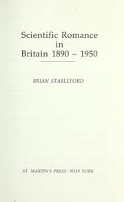 Tapa de Scientific romance in Britain 1890-1950