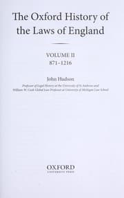 Tapa de The Canon law and ecclesiastical jurisdiction from 597 to the 1640s