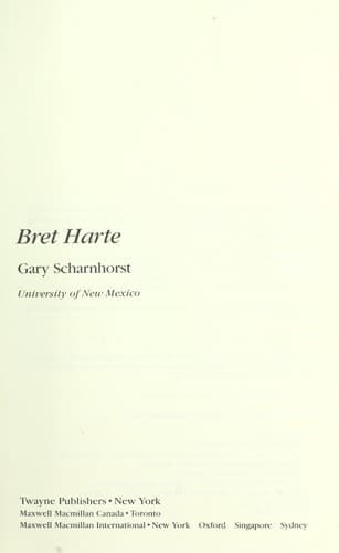 Tapa de Bret Harte