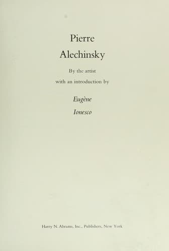Tapa de Pierre Alechinsky