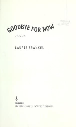 Tapa de Goodbye for now