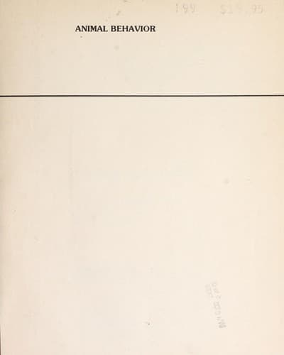 Tapa de Animal behavior, its development, ecology, and evolution