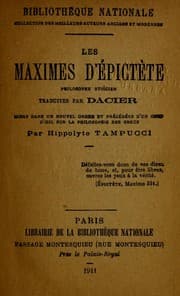 Tapa de Les maximes d'E picte te, philosophe stoi cien