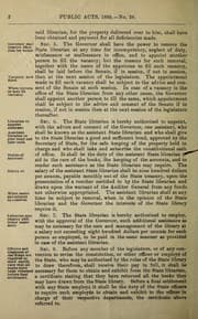 Tapa de An act to provide for the management and control, and for the extension of the usefulness of the state library
