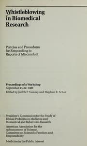 Tapa de Whistleblowing in biomedical research
