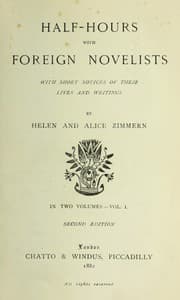 Tapa de Half-hours with foreign novelists