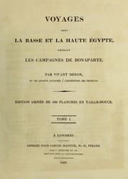 Tapa de Voyages dans la basse et la haute ©gypte pendant les campagnes de Bonaparte