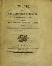 Tapa de Trait©♭ de la chronologie chinoise, divis©♭ en trois parties