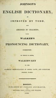 Tapa de Johnson's English dictionary