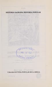 Tapa de Historia sagrada, historia popular