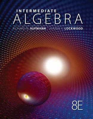 Tapa de Aufmannlockwoods Intermediate Algebra With Applications 8th