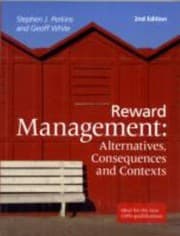Tapa de Reward Management Alternatives Consequences And Contexts Stephen J Perkins And Geoff White